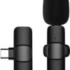 Microfone Sem Fio Transmissor Receptor De Lapela Para Android Tipo c